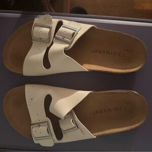 Primark Cream Double Buckle Slides